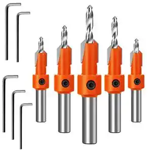 Holzbohrer mit Senker Rairsky 5 Stücke 10mm Bohrer mit Senker