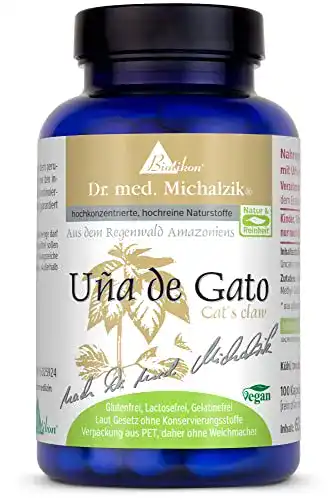 Katzenkrallen-Kapseln Biotikon Uña de Gato, 100 vegane Kapseln