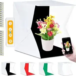 Fotobox ORTHLAND, Fotozelt Lichtzelt 40×40 cm, 3 Lichtfarben