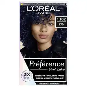 blaue Haarfarbe L’Oréal Paris Intensive dauerhafte Haarfarbe