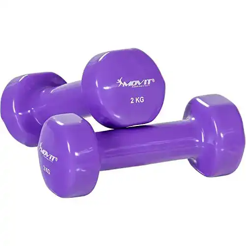 Movit-Hantel Movit 2er Set Vinylhanteln, Kurzhanteln, 2X 2,0kg