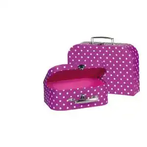 Spielkoffer goki 60106 Koffer lila mit weißen Punkten