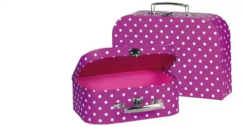 Spielkoffer goki 60106 Koffer lila mit weißen Punkten