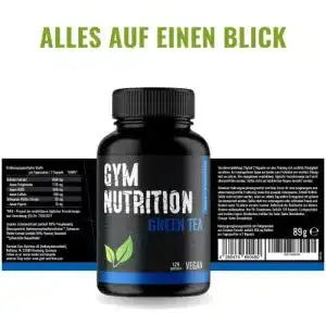 Grüner-Tee-Kapseln Gym Nutrition VEGAN GREEN-TEA