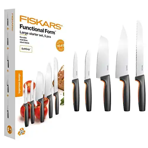 Fiskars-Messer Fiskars Küchenmesser-Set, 5-teilig, Functional Form