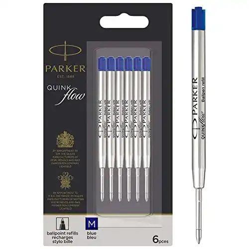 Kugelschreibermine PARKER mittlere Schreibspitze blau 6 Stück