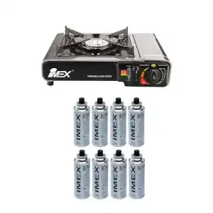 Gaskocher 1-flammig i-mex IMEX Camping GASKOCHER Set
