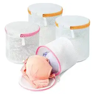 Wäschenetz Eono Amazon Brand, aus Netzstoff, 4-Set