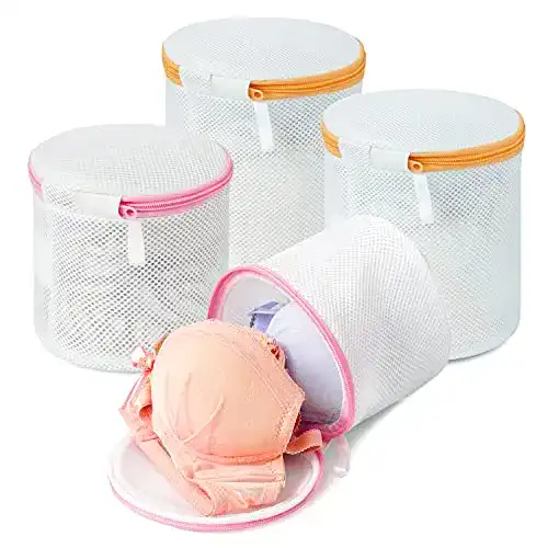 Wäschenetz Eono Amazon Brand, aus Netzstoff, 4-Set