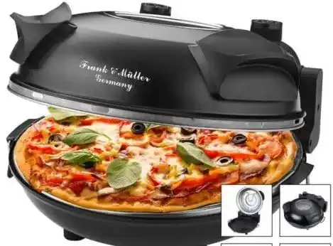 Pizzamaker Frank & Müller, 1200W 350C 32cm Schwarz