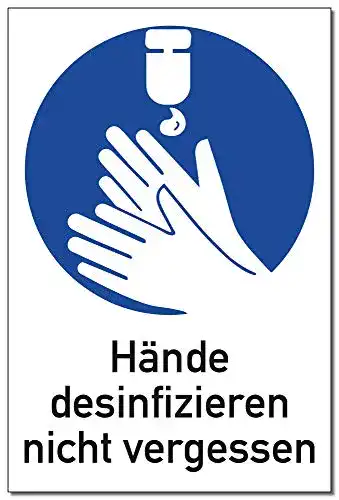 Die beste Hände-desinfizieren-Schild König Werbeanlagen Schild Alu 30 x 20 2026 Test Bestseller Hände-desinfizieren-Schild König Werbeanlagen Schild Alu 30 x 20