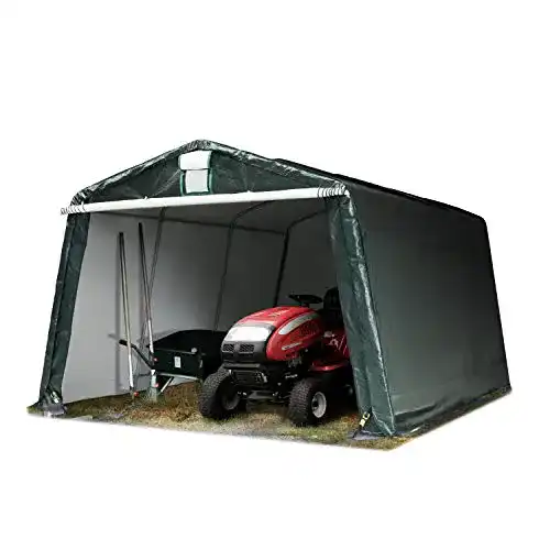 Weidezelt TOOLPORT Garagenzelt Carport 3,3 x 4,8 m dunkelgrün