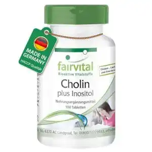 Cholin fairvital Bitartrat plus Inositol, HOCHDOSIERT, 100 Tabletten