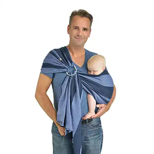 Tragetuch Hoppediz Klassik Ring-Sling “mit Streifen” Oslo