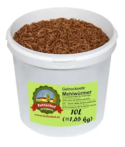 Mehlwürmer Futterhof getrocknete 10 L Eimer
