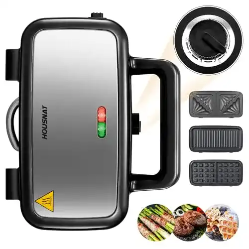 Sandwichmaker 3-in-1 HOUSNAT Sandwichmaker 1200 Watt