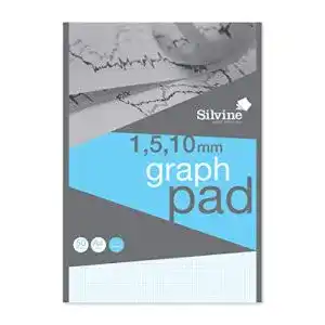 Millimeterpapier Silvine Professioneller A4-Block, kariert, 50 Blatt