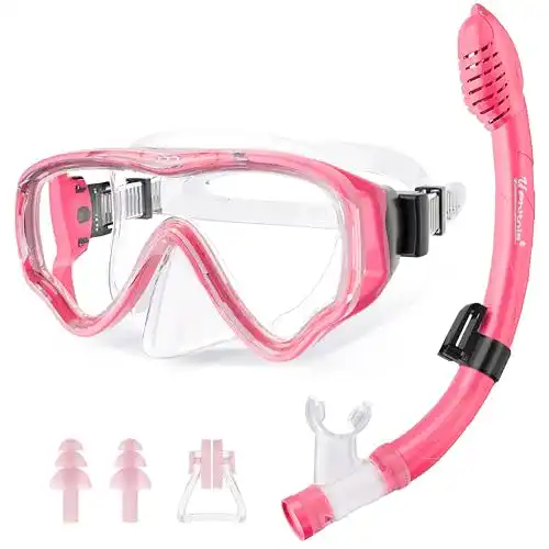 Schnorchelset Kinder UPhitnis – Taucherbrille Anti-Fog und Trocken