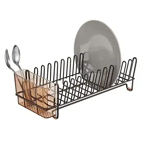 Abtropfgestell mDesign Geschirrabtropfer bis zu 12 Teller, Besteck