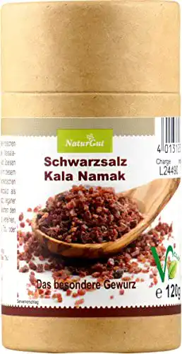 Kala Namak NaturGut Schwarzsalz gemahlen 120g Salzstreuer