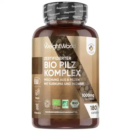 Cordyceps WeightWorld BIO Pilz Komplex 1000mg, 180 Kapseln