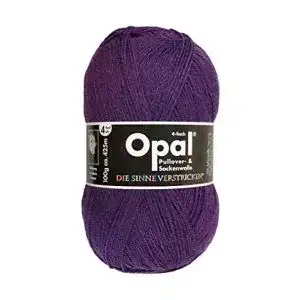 Opal-Wolle Opal uni 4-fach 3072 violett 100g Sockenwolle