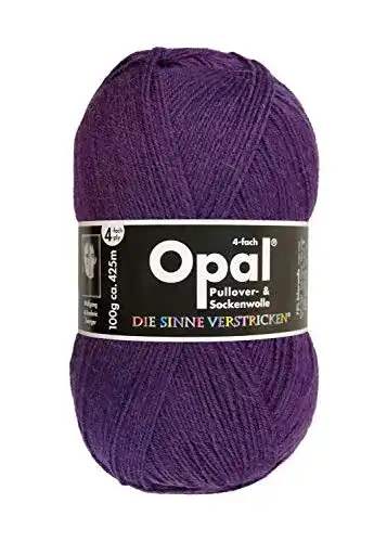 Opal-Wolle Opal uni 4-fach 3072 violett 100g Sockenwolle