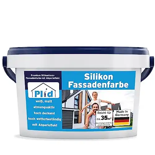 Silikonharzfarbe plid Premium Fassadenweiß 5l