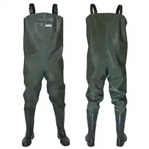 Wathose FortMen Herren Anglerhose mit Stiefel Gr 38-47 wasserdichte Watthosen Teich Fischer Watstiefel Hose