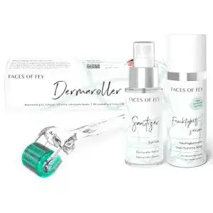 Bartroller FACES OF FEY Microneedling Set mit Dermaroller