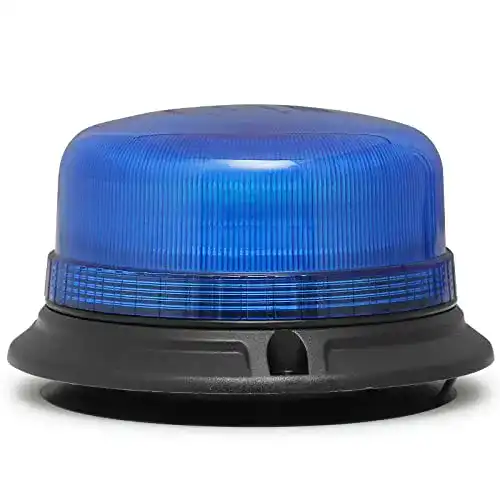Blaulicht (Auto) D-TECH LED rundumleuchte blau Mit Magnetfuß,12/24V