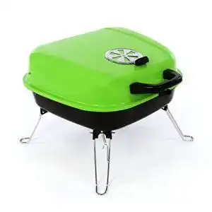 Klappgrill Nexos Mini Koffer-Grill Holzkohlegrill ca. 34 x 36 cm