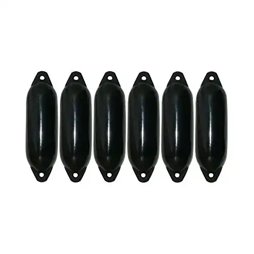 Bootsfender Majoni 6er-Set Star 25 schwarz 58 x 15 cm