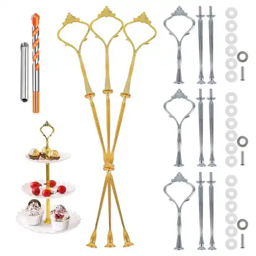 Etagerenstangen Nsiwem Etageren Stange Set 6 Sets Gold u. Silber