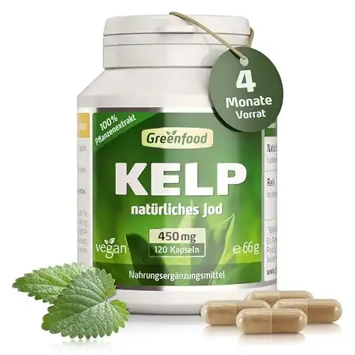 Kelp Greenfood, 450 mg, 120 Vegi-Kapseln, natürliches Jod