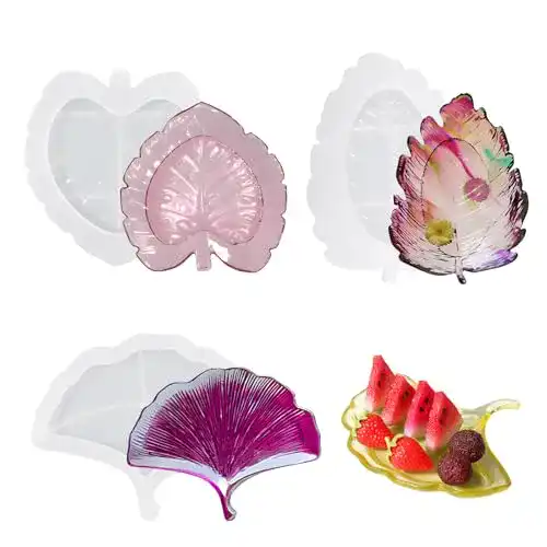 Epoxidharz-Form TROYSINC Blätter Silikonform Tropische Blätter