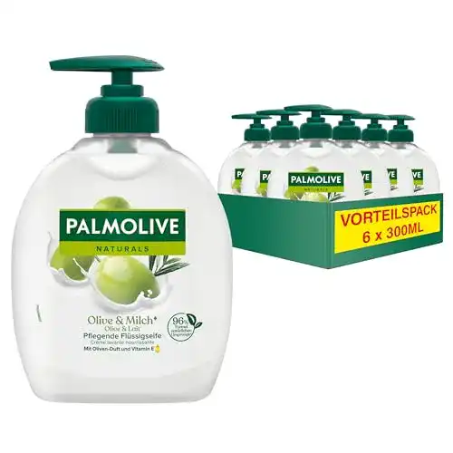 Palmolive-Flüssigseife Palmolive Seife Naturals Milch und Olive 6 x
