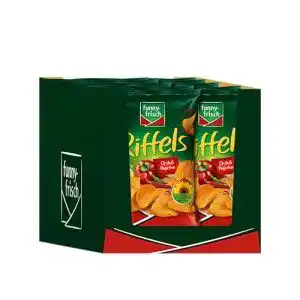 Kartoffelchips Funny-Frisch Riffels Chili und Paprika, (10 x 150 g)