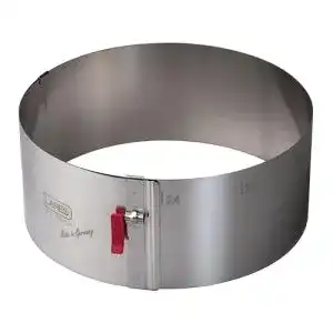 Tortenring Lares, Kuchenring mit Klemmhebel, 18-30cm Ø