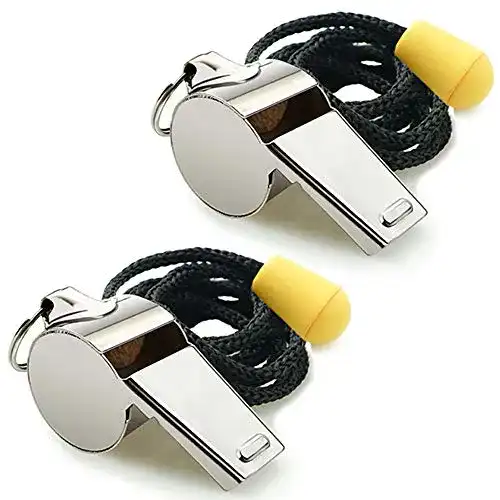 Trillerpfeife Hipat Whistle, 2 Stück Edelstahl-Sportpfeifen