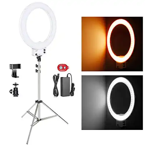 Neewer-Ringlicht Neewer 18 Zoll dimmbar, weiß, LED Licht Set