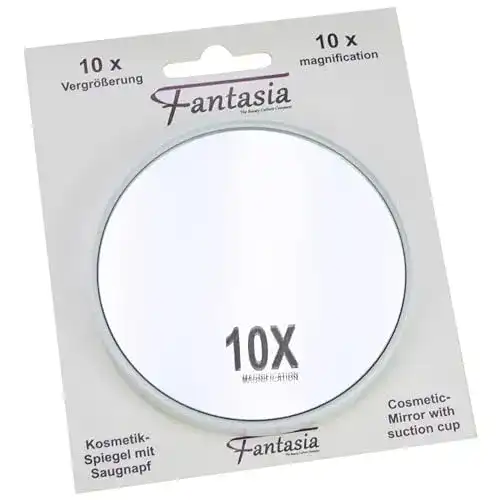 Kosmetikspiegel mit Saugnapf Fantasia, mit 10-Fach Vergrößerung