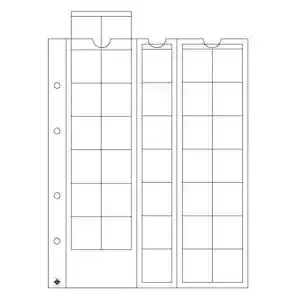 Münzhüllen Leuchtturm 306013 Optima 27, 35 glasklare Fächer