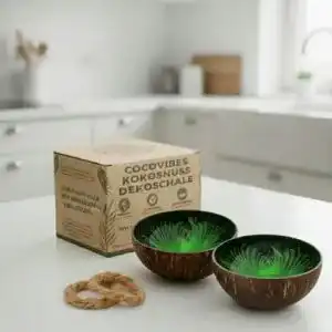 Kokosnussschale cocovibes Kokosnuss Deko Schale im 2er Set