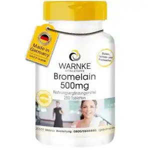 Bromelain WARNKE VITALSTOFFE 500mg, 1200 F.I.P, 250 Tabletten