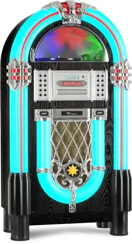 Musikbox Beatfoxx GoldenAge XXL-Jukebox mit Plattenspieler