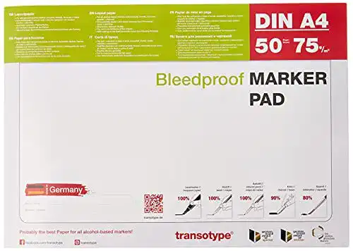 Marker-Papier transotype Marker Pad, Layoutpapier, 50 Blatt
