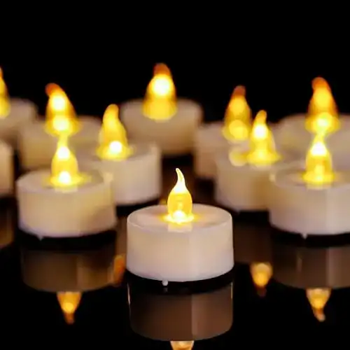 LED-Teelichter mit Timer Anziner LED Teelichter, 12 Stück