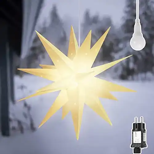 Adventsstern SALCAR 60cm Weihnachtsstern beleuchtet, 3D