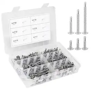 Edelstahl-Schrauben DN DENNOV 210pcs Selbstschneidend
